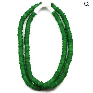 Cristina V, African Trade Bead necklace in Green- NWOT